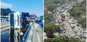Traffic Jam Between Viman Nagar And Kharadi Bypass Chowk