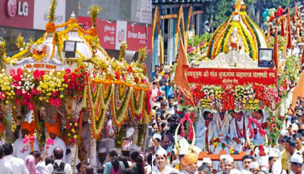 Tukaram Maharaj and Dnyandeshwar Maharaj Palki