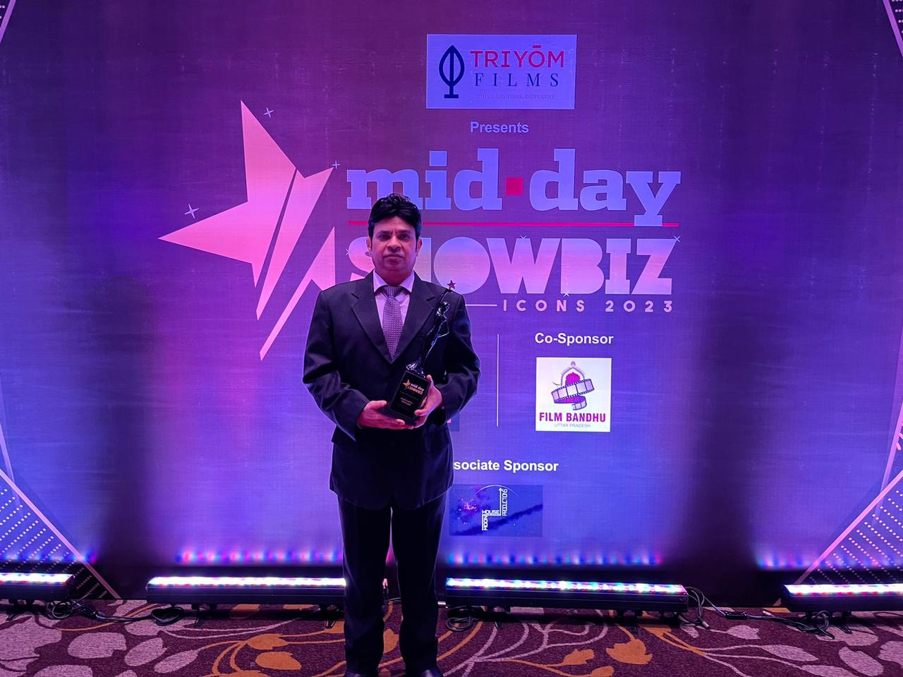 Actor-Producer Shantanu Bhamare Honored at The Mid-Day Showbiz Icons 2023 Awards