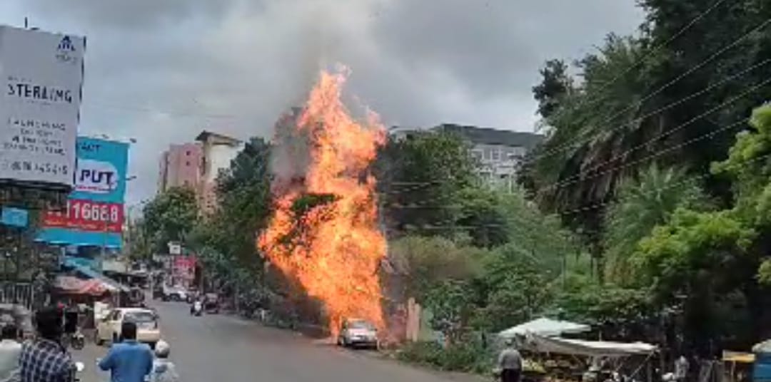 Pune: Major Fire Breaks Out At MNGL Pipeline on Salunke Vihar Road, Five Fire Brigade Vehicles On Spot 