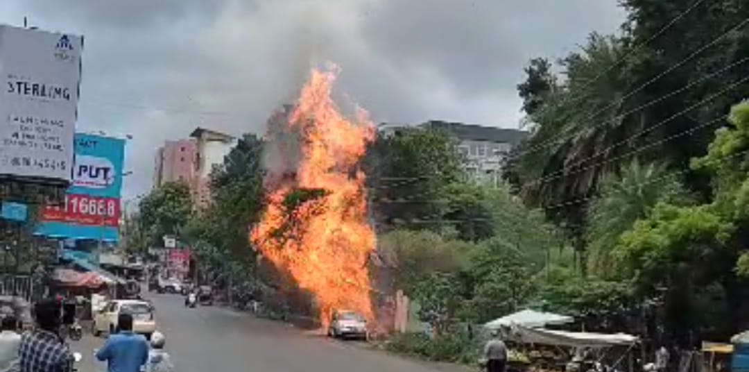 Pune: Major Fire Breaks Out At MNGL Pipeline on Salunke Vihar Road, Five Fire Brigade Vehicles On Spot