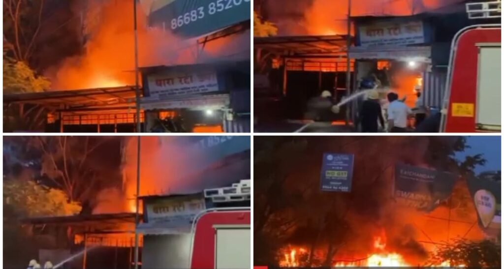 Pune: Firefighters Battle Blaze Near NIBM Road In Kondhwa, No Injuries Reported