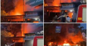 Pune: Firefighters Battle Blaze Near NIBM Road In Kondhwa, No Injuries Reported