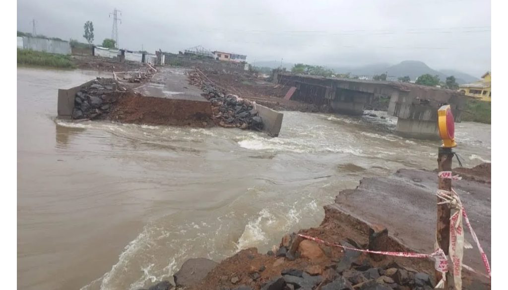 Temporary Bridge On River Washed Away In Pune, Eight Villages Loose