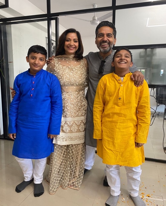 Nitu with her three boys
