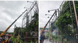 Pune Cantonment Board Takes Down Three Massive Illegal Hoardings