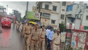 _Vimantal Police Conduct Route March In Lohegaon