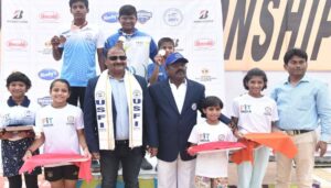 Winner 200MTR bifins junior c boys event