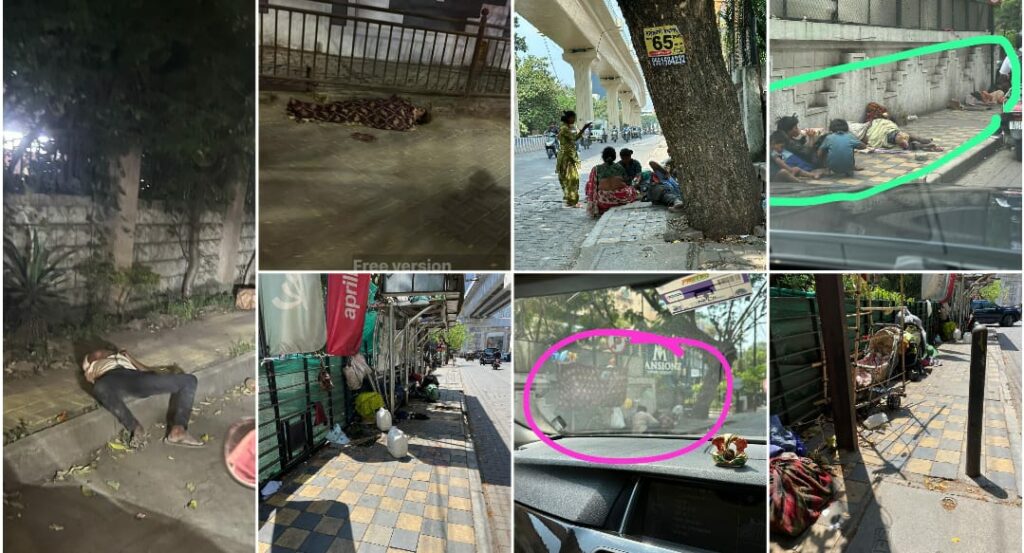 homeless people in Kalyaninagar