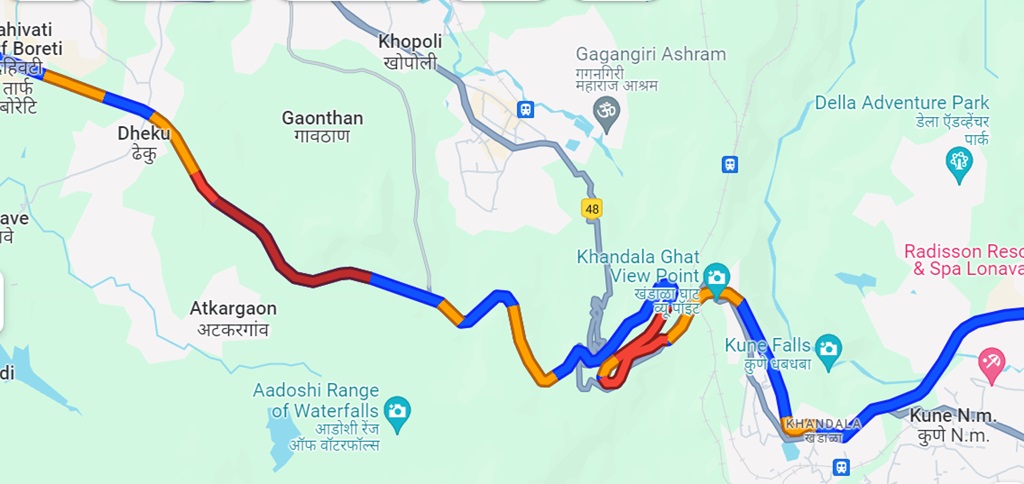 Pune Mumbai expressway traffic jam