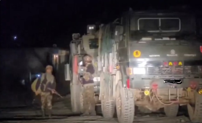 Terrorist attack army truck