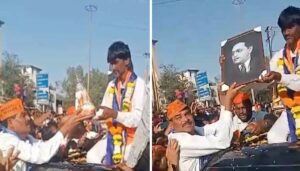 Grand welcome to Manoj Jarange Patil