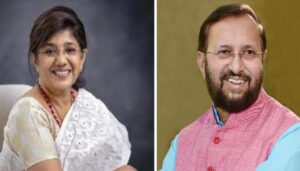 Javadekar and Vandana Chavan
