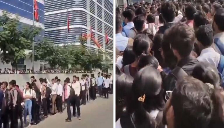 Viral Video: Job Seekers Swarm Pune Walk-in Drive Amidst Unemployment ...