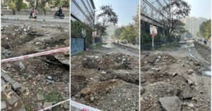 Kharadi incomplete road work Pune