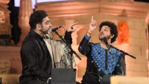 Rahul Deshpande and Mahesh Kale performing at the 17th Vasantotsav