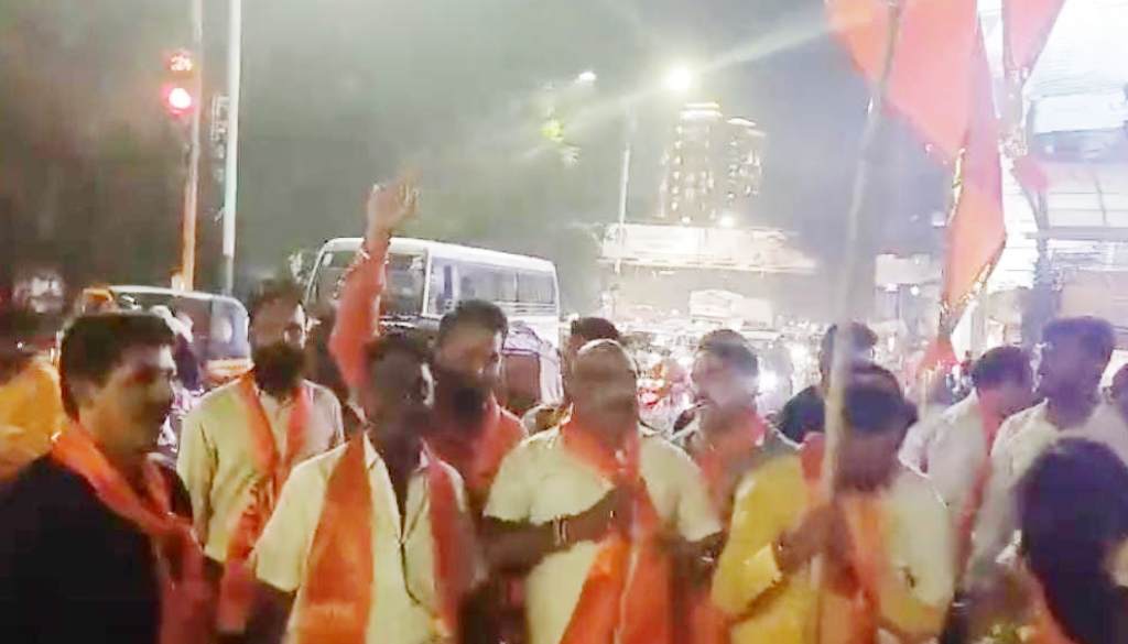 Supporters of Shiv Sena