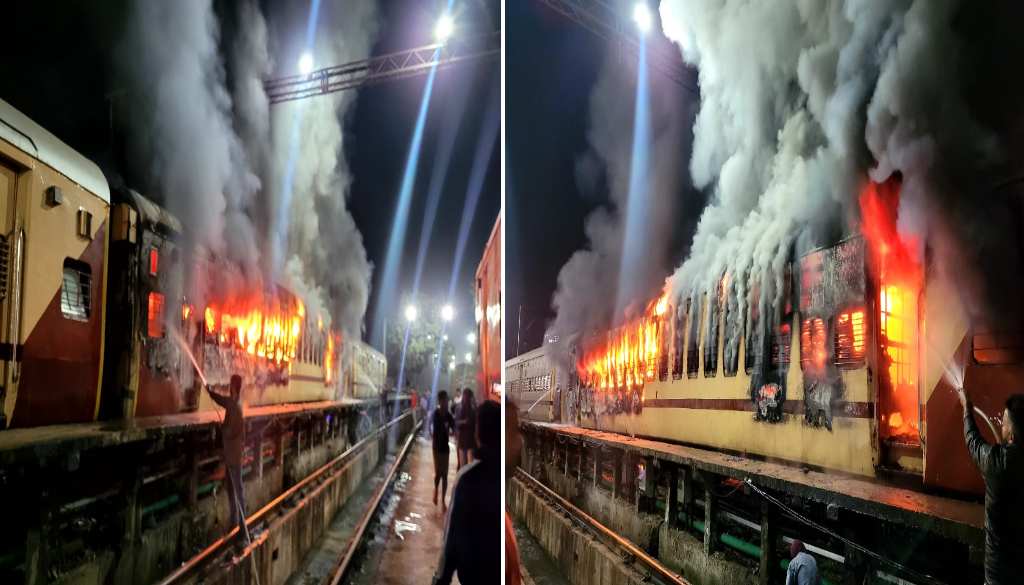 Fire Breaks Out in Pune Railway Yard