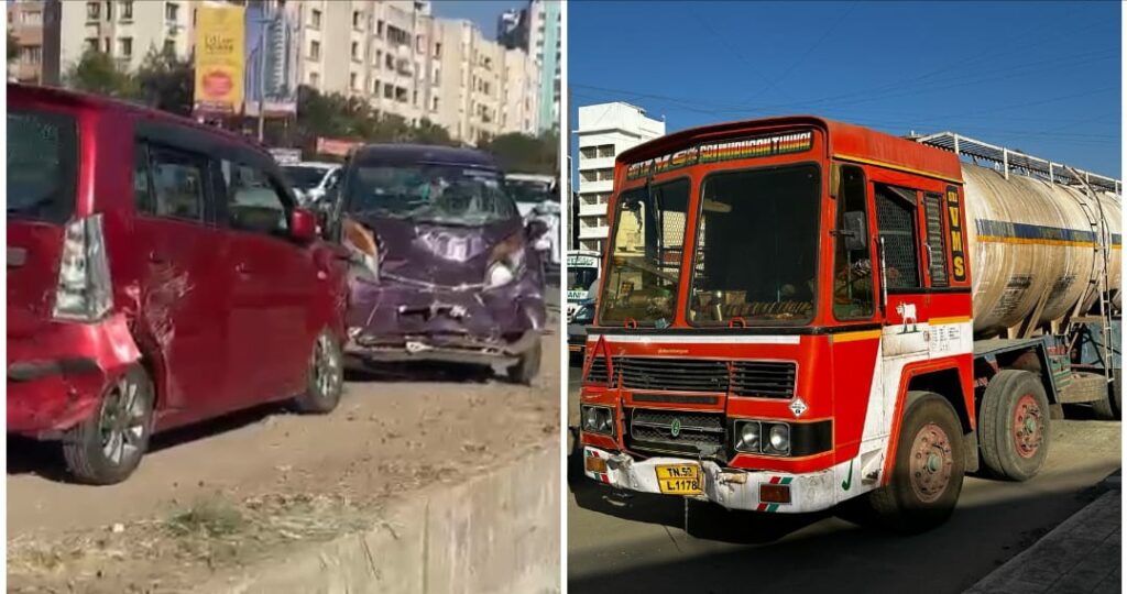 Pune 6 Cars Hit By Truck Near Navale Bridge, No Casualty Reported