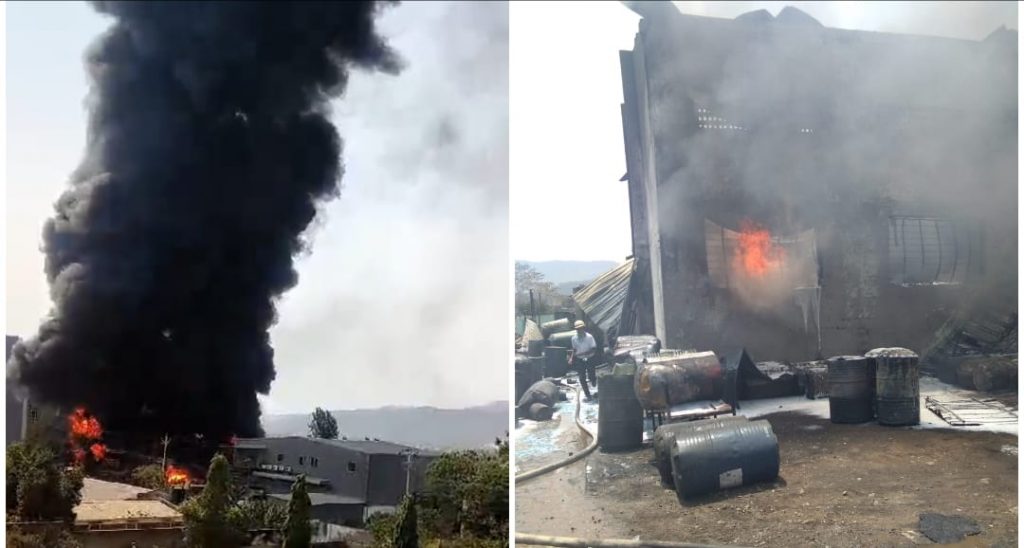 Fire Engulfs Two Paint