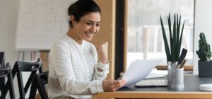 Girl at work office