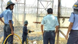 MSEDCL Double Pole Structure Catches Fire