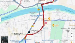 Heavy Traffic Jams in Sadhu Vaswani Bridge