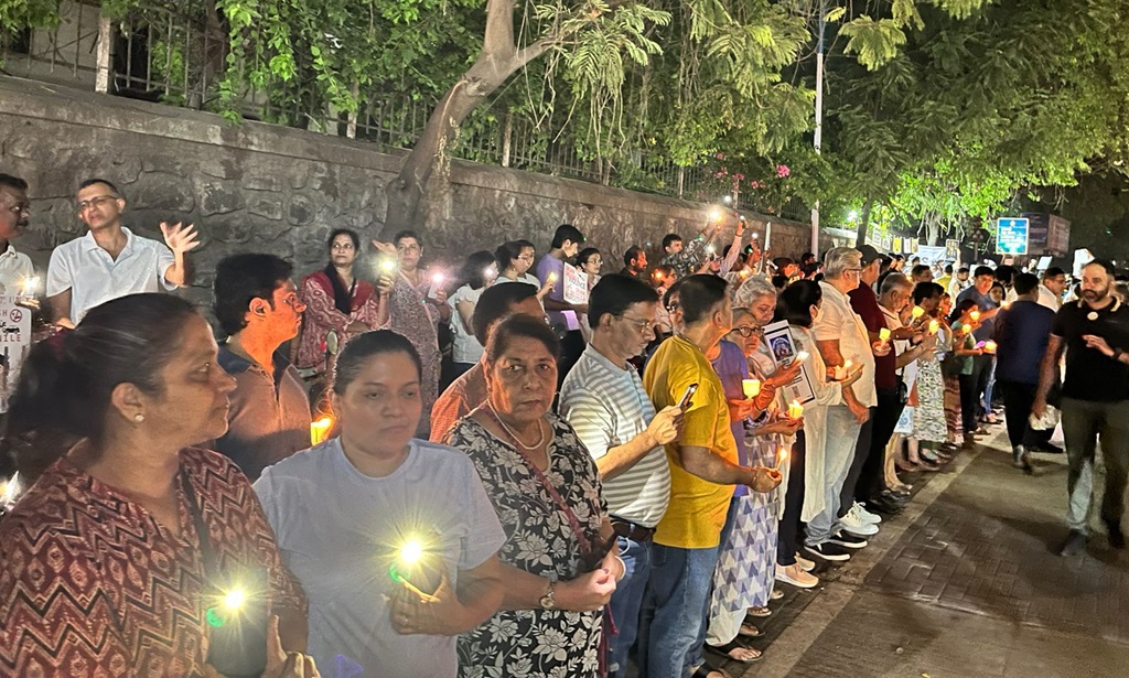 candle light protest Porsche accident