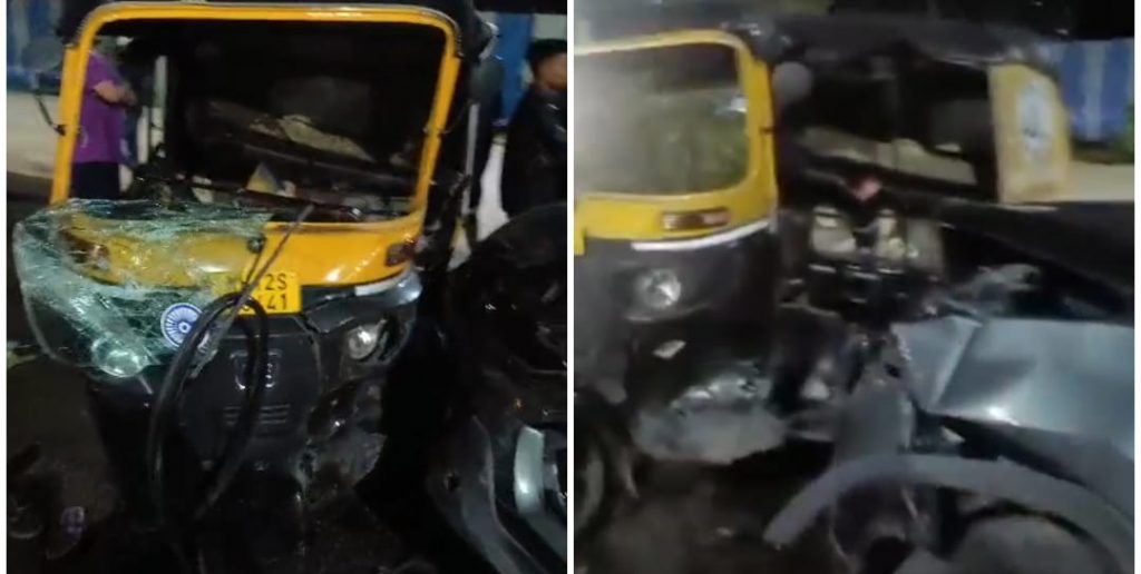 Drunk Driver Collides with Autorickshaw on Porwal Road