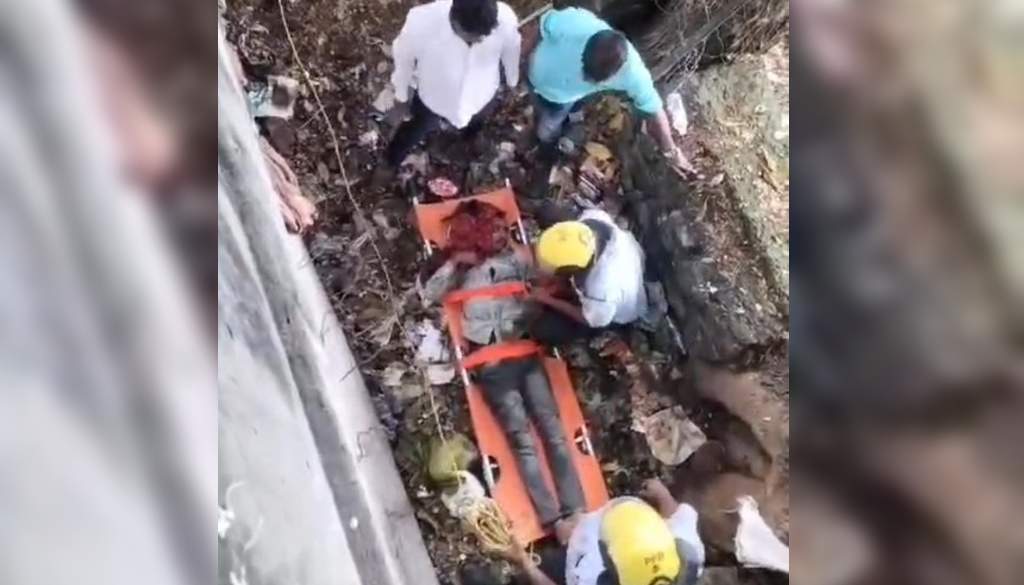 Man Rescued from 20-Foot Pit by Fire Brigade Near Janata Vasahat Canal
