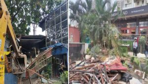 PMC Demolishes Illegal Constructions At Restaurants and Bars In Mohammadwadi