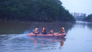 Pune Search Operation Underway for Man Washed Away Near Ashtabhuja Temple