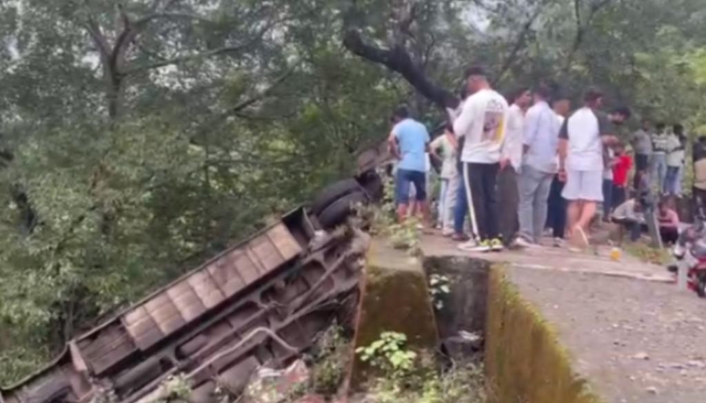 Tourist Bus Plunges into Valley in Dang District