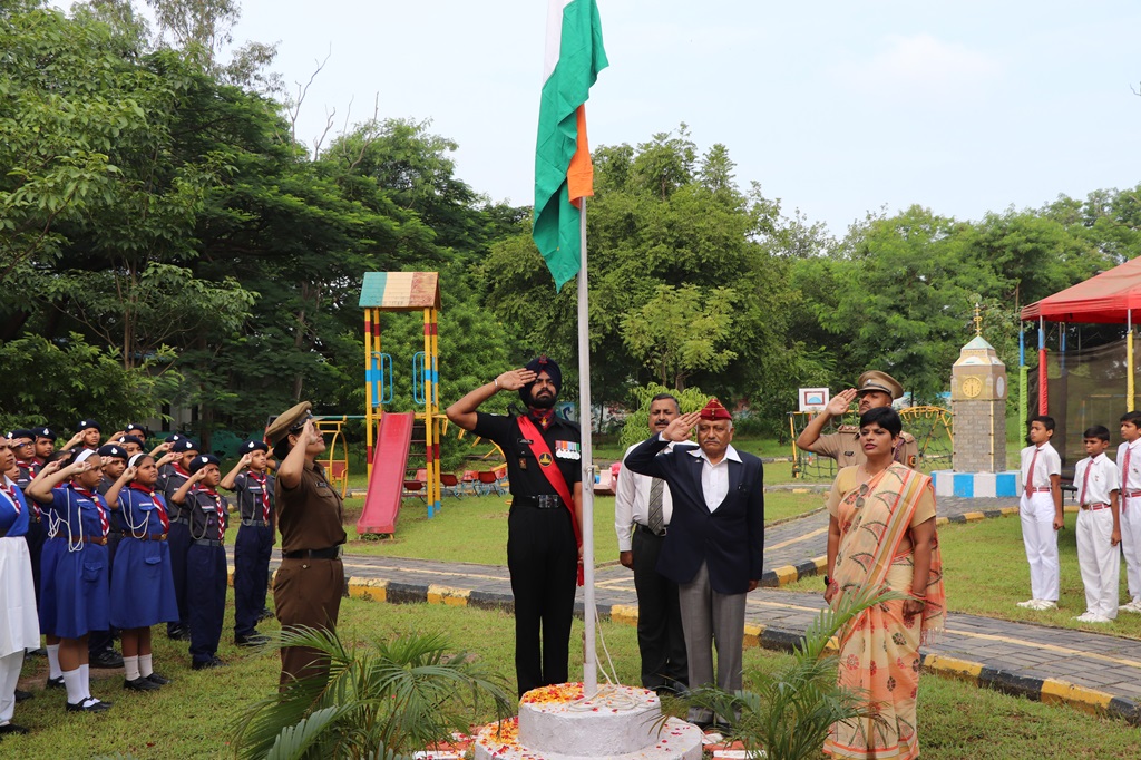 Flag hoisting by Chief Guest