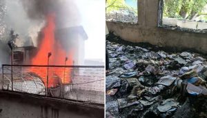 Fire Breaks Out In Terrace Library At Navi Peth