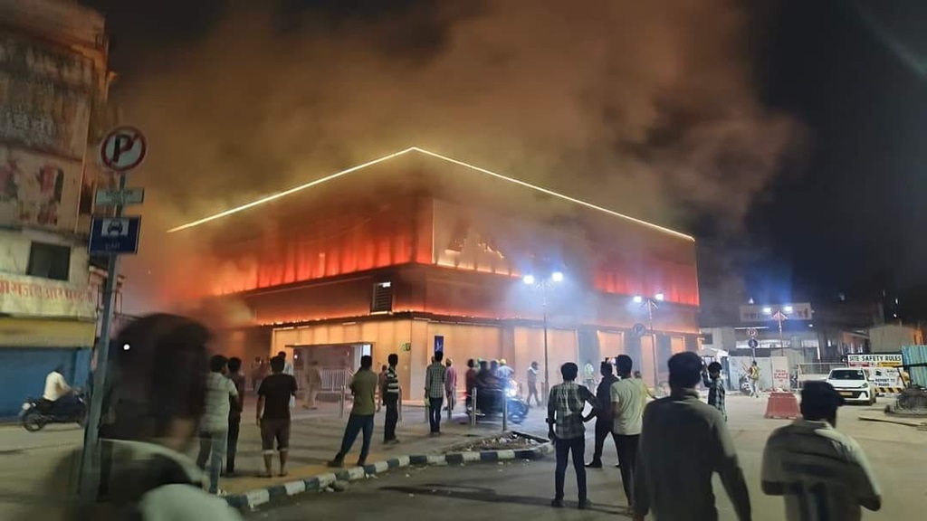 Fire at Pune metro Mandai station