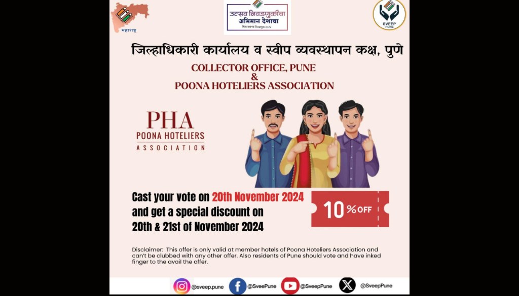 74 Pune Hotels to Give 10% Discount to Voters on Polling Day