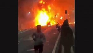 Oxygen Cylinder Explodes