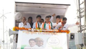 Sharad Pawar Leads Roadshow for Rahul Kalate
