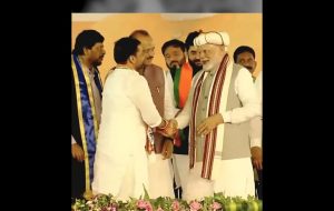 Sunil Shelke with PM Modi