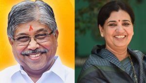 Chandrakant Patil and Madhuri Misal