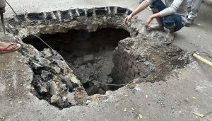 Collapsed Chamber on JM Road