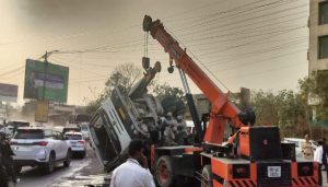 Two Women Killed As Mixer Truck Overturns On Hinjawadi-Maan Road