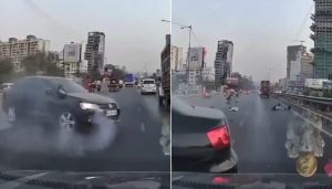 Brutal Accident Caught on Camera in Wakad
