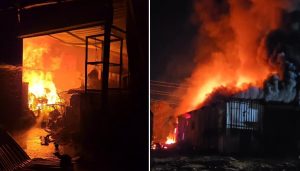 Massive Fire Destroys Speaker Manufacturing Factory in Manjari Khurd