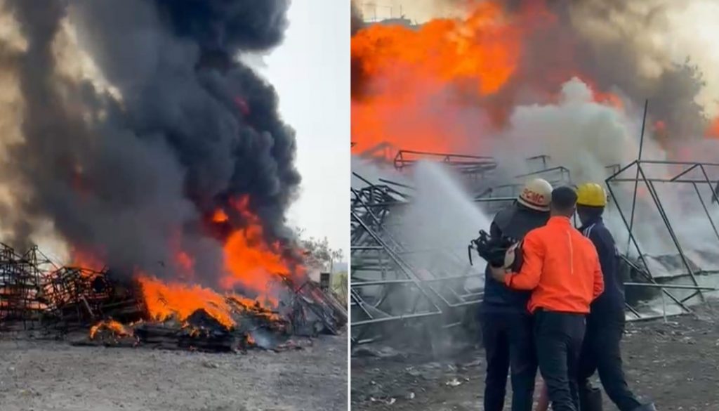 Massive Fire Erupts in Kiwale