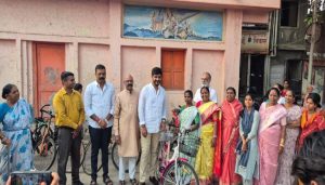 Women in Kasturba Vasahat opt for cycles for daily commute