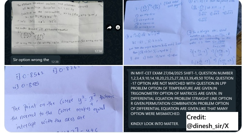 MHT CET Issue
