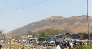 Traffic jam on old Mumbai Pune Highway