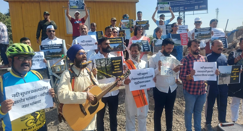 river protest